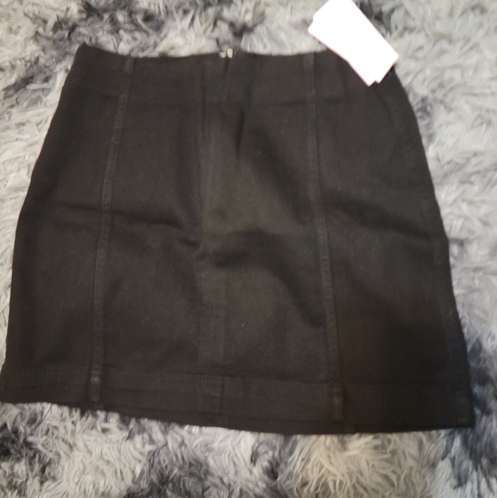 DONATED!!!!!    Black denim stretch mini skirt